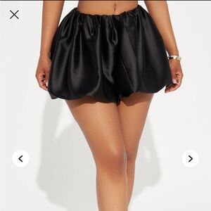 Fashion Nova Satin bubble mini skirt